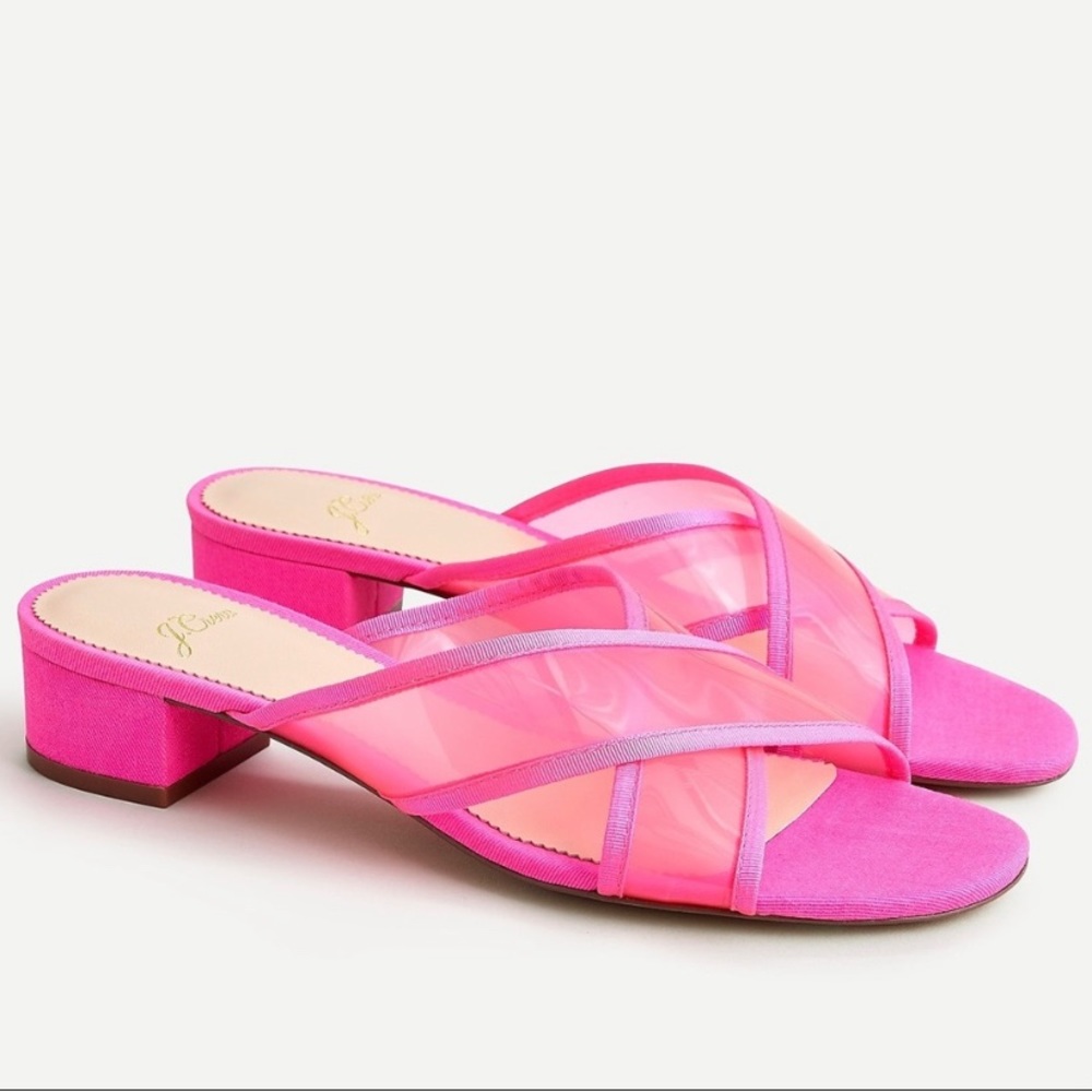 J.Crew Fluorescent Pink Grosgrain Sandal